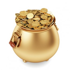 pot of gold coins