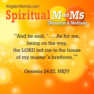 Genesis 24:27 | KingdomNomics.com