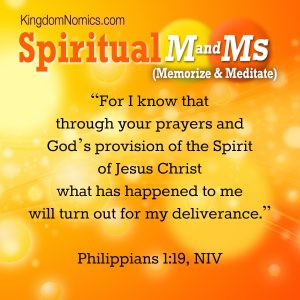 Philippians 1:19 | KingdomNomics.com