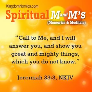 Call on God and He Will Answer | KingdomNomics.com